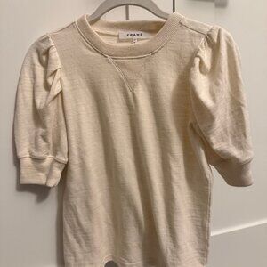 Frame Cream Puff Short Sleeve Top size S Petite